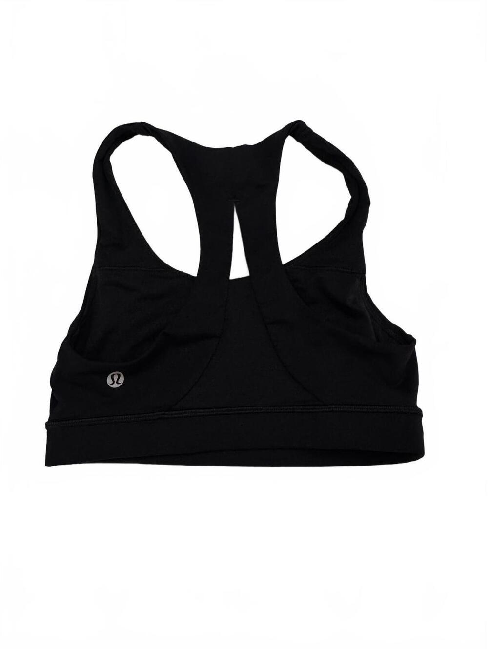 Lululemon Size 2 Invigorate Sports Bra in Black Luxtreme Mesh Athletic Yoga Gym
